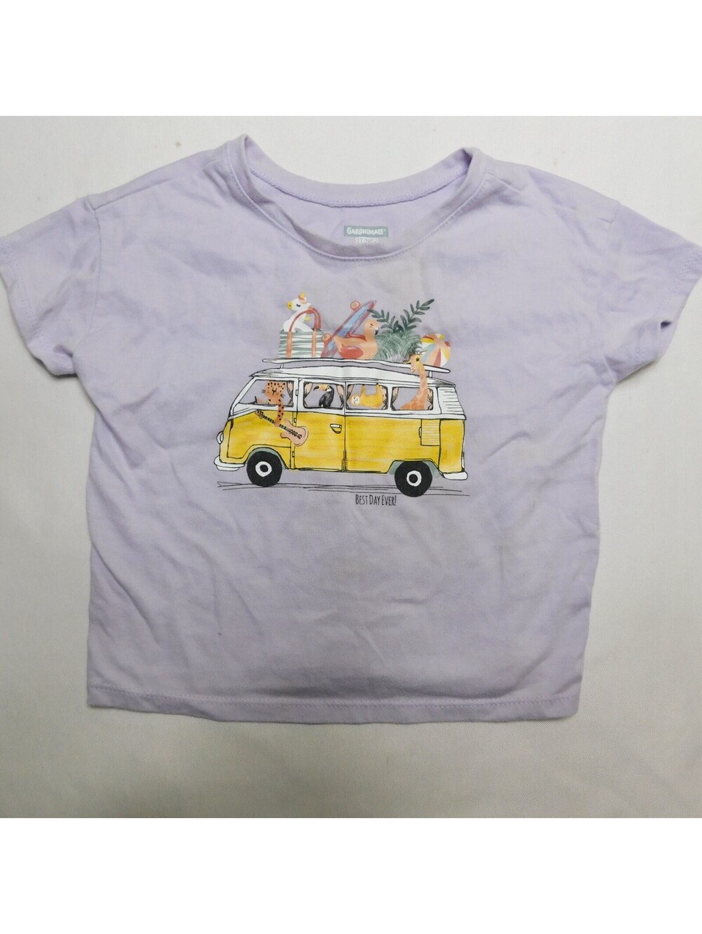 Garanimals Toddler Girls Shirt 2T Purple Best Day Ever VW Camper Bus Graphic Tee